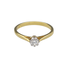 Load image into Gallery viewer, 18ct Gold &amp; Diamond Set Solitaire Ring
