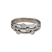 Load image into Gallery viewer, Platinum &amp; Diamond Set Bubble Band Ring
