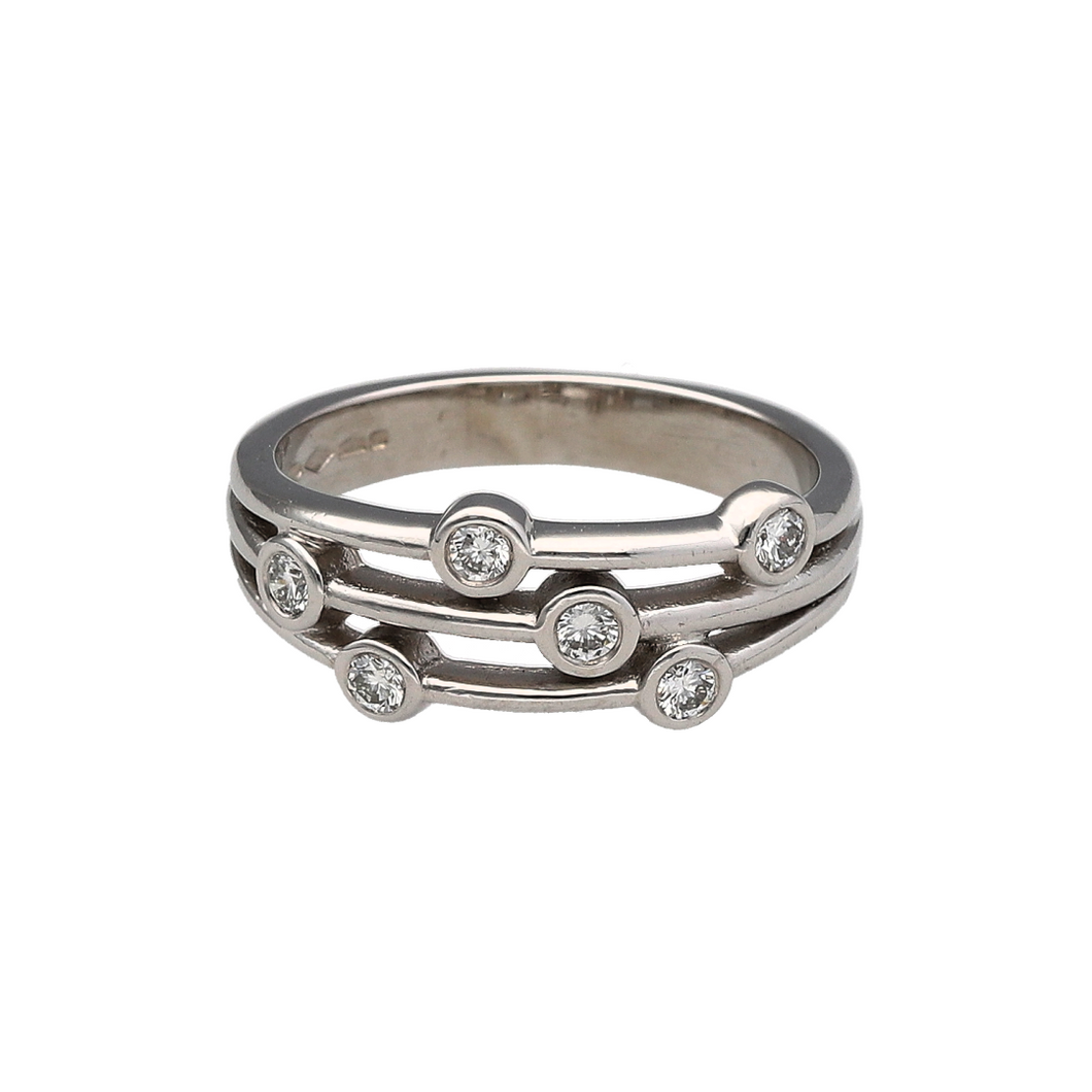 Platinum & Diamond Set Bubble Band Ring