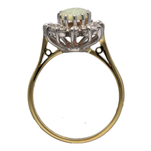 Load image into Gallery viewer, 18ct Gold Diamond &amp; Opal Set Cluster Ring
