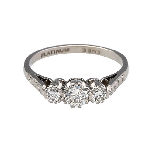 Platinum & Diamond Set Trilogy Ring