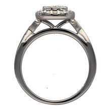 Load image into Gallery viewer, 9ct White Gold &amp; Diamond Set Halo Cluster Ring

