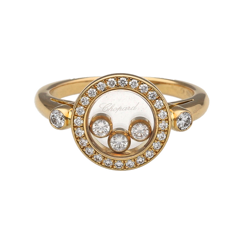 18ct Gold & Diamond Set 'Chopard' Happy Ring