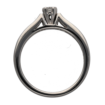 18ct White Gold & Diamond Set Solitaire Ring