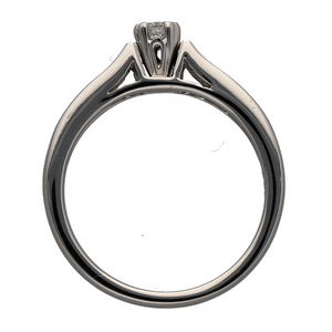 18ct White Gold & Diamond Set Solitaire Ring