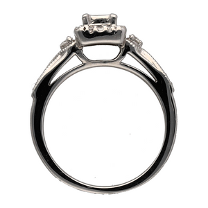 Platinum & Diamond Illusion Set Solitaire Ring