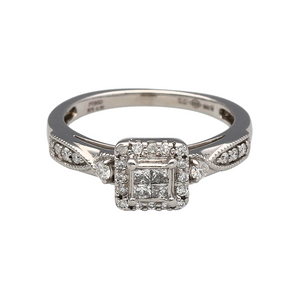 Platinum & Diamond Illusion Set Solitaire Ring