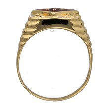 Load image into Gallery viewer, 18ct Gold Diamond &amp; Ruby Set Signet Ring
