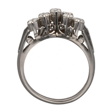 Load image into Gallery viewer, Platinum &amp; Diamond Set Double Row Wishbone Ring
