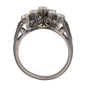 Platinum & Diamond Set Double Row Wishbone Ring