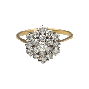 18ct Gold & Diamond Set Cluster Ring
