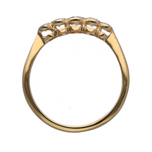 Load image into Gallery viewer, 18ct Gold &amp; Platinum Diamond Set Five Stone Band Ring
