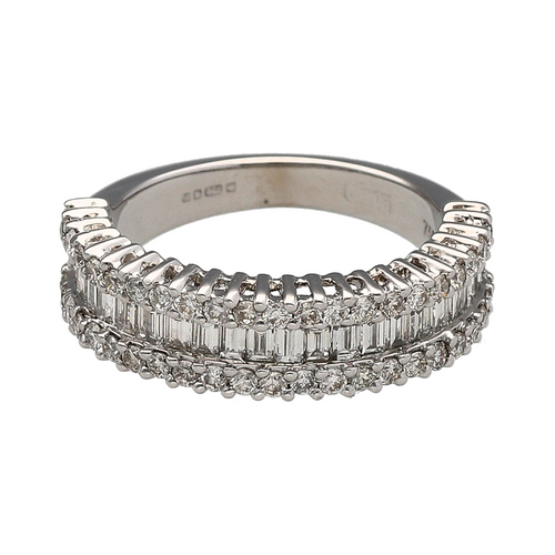18ct White Gold & Diamond Set Band Ring