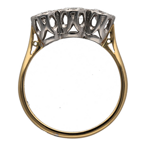18ct Gold & Diamond Set Trilogy Ring