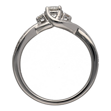 Load image into Gallery viewer, 18ct White Gold &amp; Diamond Set Twist Solitaire Ring
