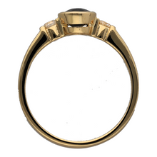 Load image into Gallery viewer, 18ct Gold Diamond &amp; Sapphire Trilogy Ring
