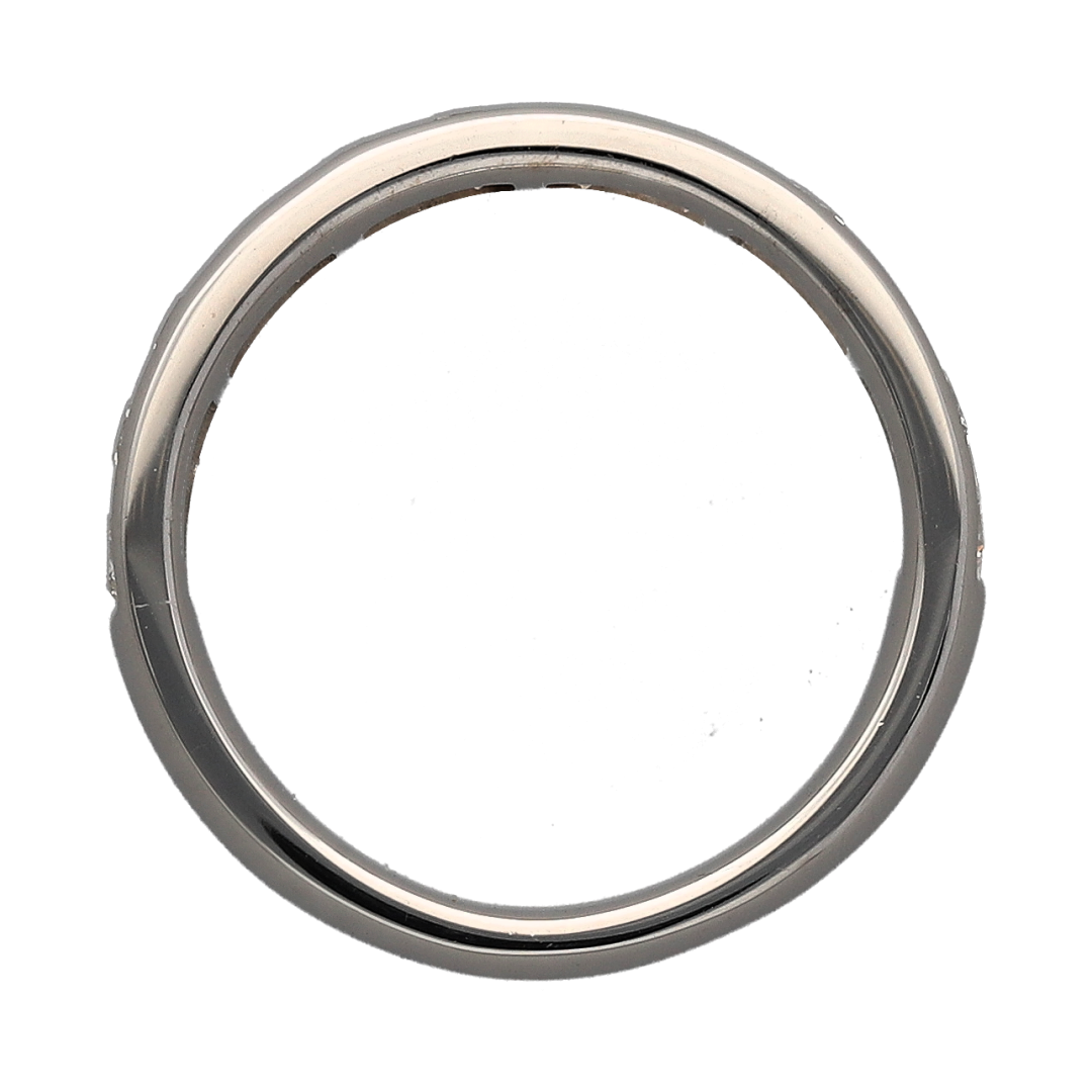 18ct White Gold & Diamond Set Band Ring