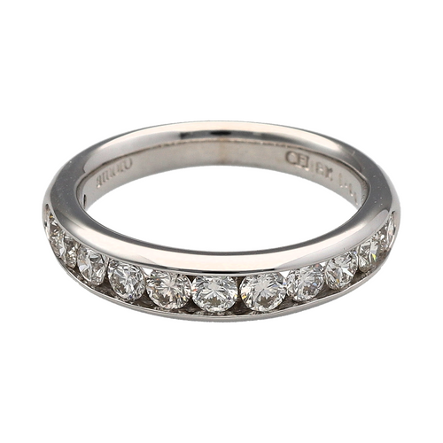 18ct White Gold & Diamond Set Band Ring