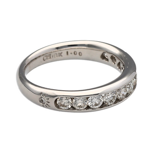 18ct White Gold & Diamond Set Band Ring