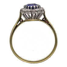 Load image into Gallery viewer, 18ct Gold Diamond &amp; Sapphire Set Cluster Ring
