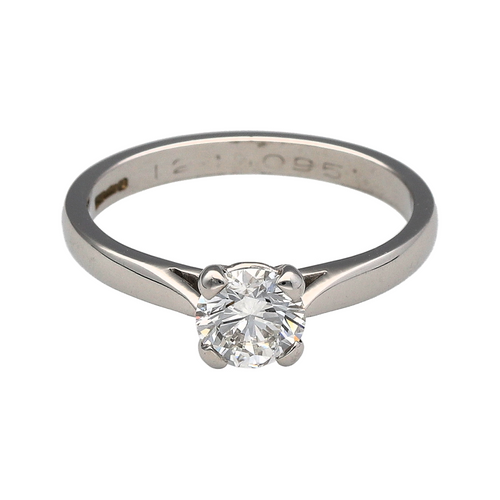 Platinum & Diamond Set Solitaire Ring