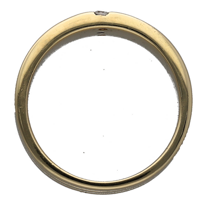9ct Gold & Diamond Set Wide Band Ring