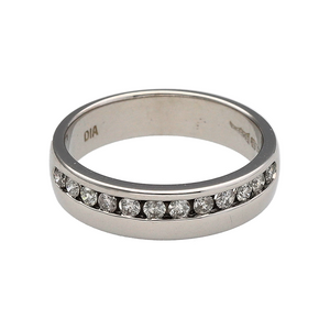 18ct White Gold & Diamond Set Band Ring