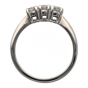 18ct White Gold & Diamond Set Trilogy Ring