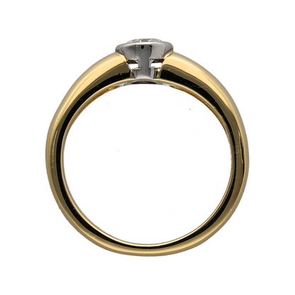 18ct Gold & Diamond Set Solitaire Ring
