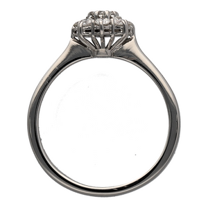 18ct White Gold & Diamond Set Flower Cluster Ring