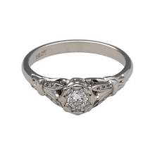 Load image into Gallery viewer, 18ct White Gold &amp; Diamond Set Vintage Solitaire Ring
