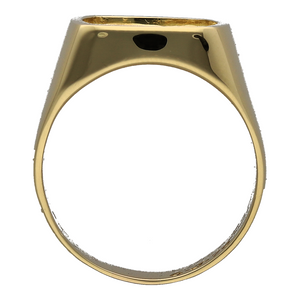 18ct Gold & Diamond Set Rectangle Signet Ring
