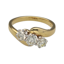 Load image into Gallery viewer, 18ct Gold &amp; Diamond Set Trilogy Twist Ring
