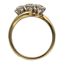Load image into Gallery viewer, 18ct Gold &amp; Diamond Set Trilogy Twist Ring
