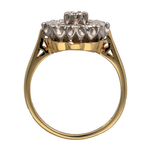 18ct Gold & Diamond Set Flower Cluster Ring