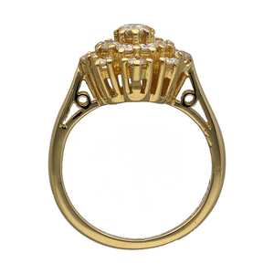 18ct Gold & Diamond Set Cluster Ring