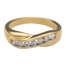 Load image into Gallery viewer, 18ct Gold &amp; Diamond Set Crossover Band Ring
