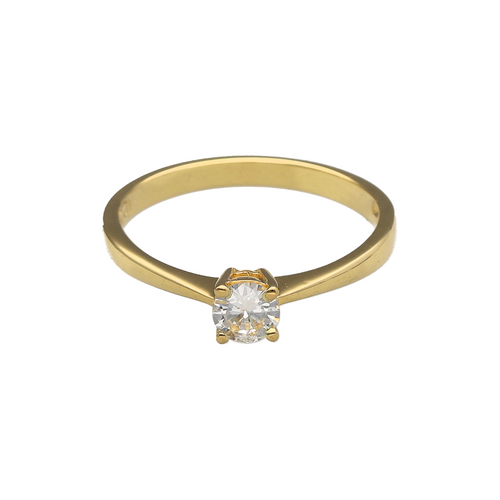 18ct Gold & Diamond Set Solitaire Ring