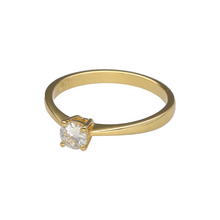 Load image into Gallery viewer, Bring classic elegance and timeless sparkle to your collection with this pre-owned 18ct yellow gold diamond solitaire ring—perfect for marking life’s special moments.

Design: The ring features a single 0.36ct brilliant-cut diamond, offering a refined and enduring symbol of love.
Material: Made from 18-carat yellow gold, the polished finish enhances the warm tone and complements the diamond’s natural beauty.

