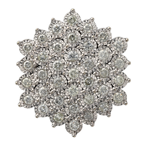 9ct Gold & Diamond Illusion Set Cluster Ring