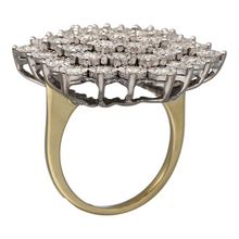 Load image into Gallery viewer, 9ct Gold &amp; Diamond Illusion Set Cluster Ring
