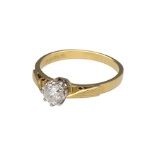 Load image into Gallery viewer, Bring timeless elegance and radiant sparkle to your collection with this pre-owned 18ct yellow gold diamond solitaire ring—a classic design with lasting sophistication.

Design: The ring features a brilliant-cut diamond of approximately 0.50ct, secured in a traditional solitaire setting to showcase its natural beauty.
Material: Made from 18-carat yellow gold, the polished finish enhances the warmth of the gold and complements the sparkle of the diamond.

