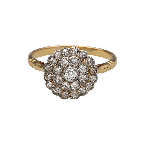 18ct Gold & Diamond Set Cluster Ring