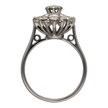Load image into Gallery viewer, 18ct White Gold &amp; Diamond Set Vintage Style Cluster Ring
