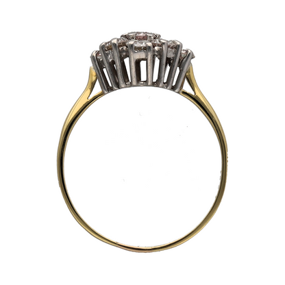 18ct Gold & Diamond Set Cluster Ring