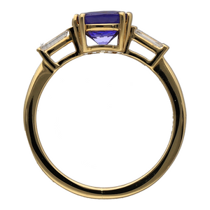 18ct Gold Diamond & Tanzanite Set Ring