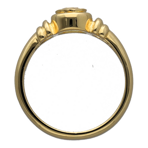 18ct Gold & Diamond Rubover Set Ring