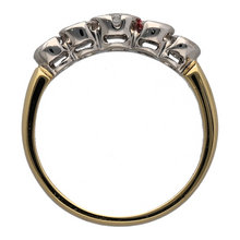 Load image into Gallery viewer, 18ct Gold &amp; Diamond Rubover Set Five Stone Ring
