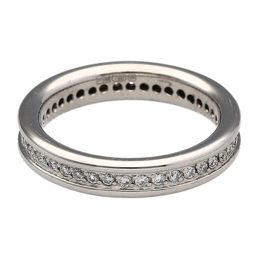 18ct White Gold & Diamond Set Full Eternity Band Ring