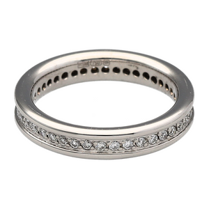 18ct White Gold & Diamond Set Full Eternity Band Ring